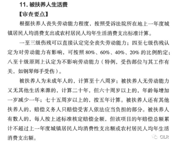 高院明确规定：交通事故受害人经鉴定为八至十级伤残的，原则上不支持被扶养人生活费 | 附：新规定+典型案例